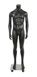 Matte Black Male Full Body Ghost Mannequin from www.zingdisplay.com
