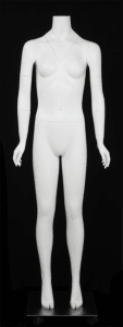 photo of Matte White Female Full Body Ghost Mannequin from www.zingdisplay.com