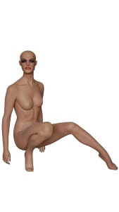 Squatting Female Fleshtone Mannequin