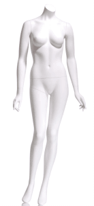 dianna headless female mannequin right leg forward pose p5 retail display zing display