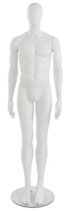 Trendy Egghead Matte White Male Mannequin - Pose 4