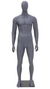 Egghead Male Mannequin Matte Gray