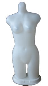 Light Up White Female Countertop Display Form