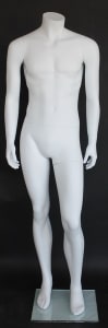 Matte White Male Headless Mannequin 5'7" Height