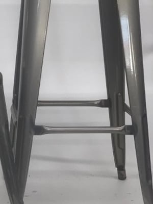 PEWTER GLOSSY Back-less Bar Stool 30"