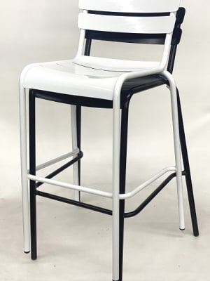 Outdoor Aluminum Patio White Bar Stool