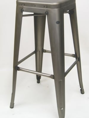 Raw Welding Metal Industrial Backless Bar Stools