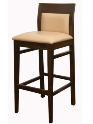 Upholstered Wood Restaurant Bar Stool
