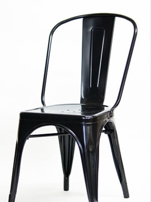 Black Metal Industrial Chair