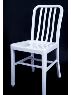 NAVY White Aluminum Dining Chair