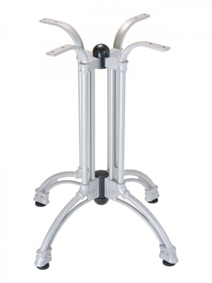 Cast Aluminum  Silver Tabletop Base: Old World Decor