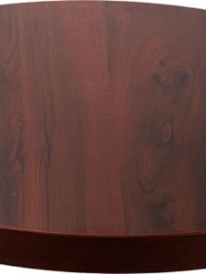 Mahogany Wood Grain Laminate 2" Tabletops: In Stock