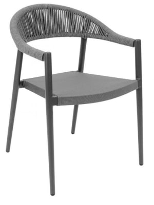 Rope Dark Grey  Lounge Arm Chair