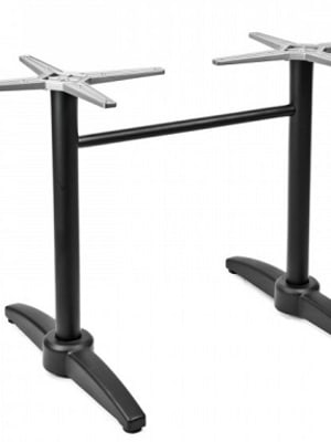 Rectangle Chrome Tabletop Top Outdoor Base