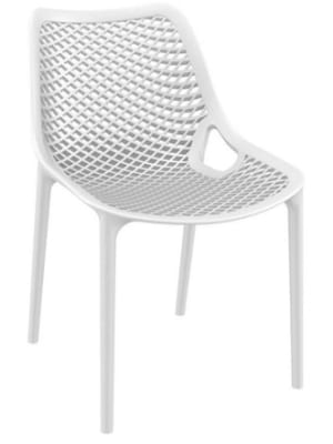 Resin White Patio Restaurant Chair