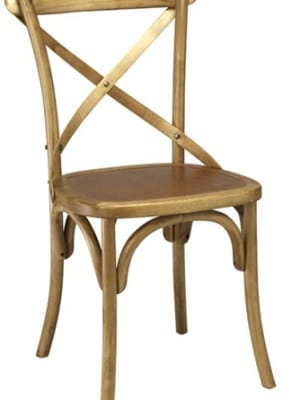 Cross Back  Rustic Natural Farm House Chair