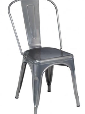 Clear Distressed Industrial Chair - Vintage Style with Modern Durability