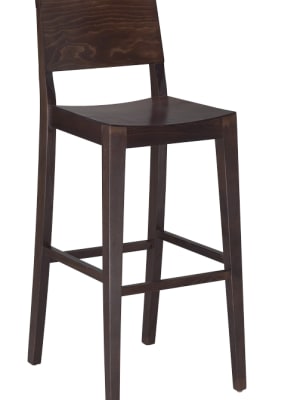 Modern Walnut Wood Bar Stool