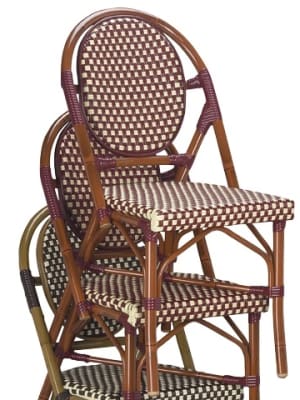 Rattan Bistro Aluminum Frame Restaurant Chair