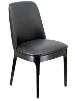 Black Upholstered Restaurant Dining Chair