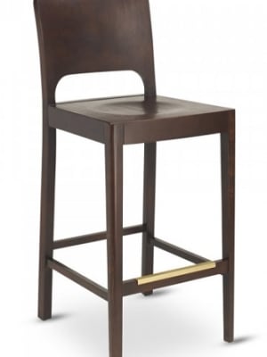 Modern Restaurant Beech Wood Stacking Dining Bar Stool