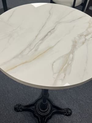 Snow White Calcutta Stone Restaurant Tabletop