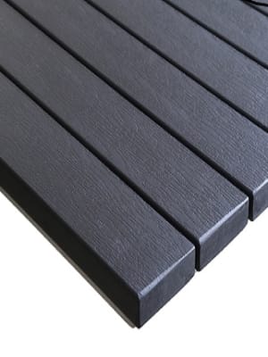 Teak  Black Synthetic Outdoor Umbrella Restaurant Dining Tabletops