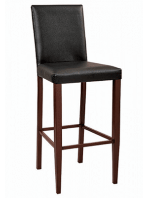 Upholstered Wood Grain Metal with High Back