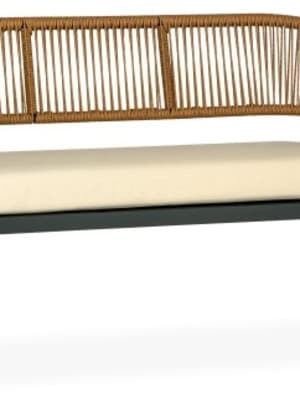 Rope Bench w/Black Aluminum Frame