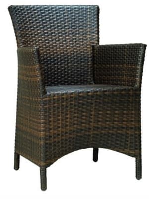 Wicker Safari Weave Patio Arm Chair