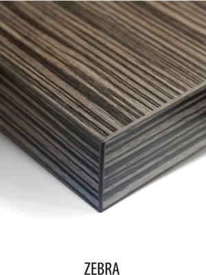 Laminate Zebra Tabletops: In Stock 2" thick
