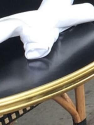 Parisian Bistro Black Tabletop with Rim