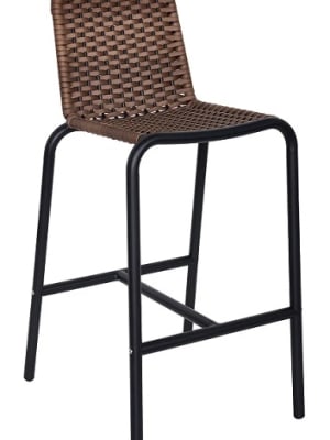 Outdoor Bar Stool Safari /Black Wicker Weave
