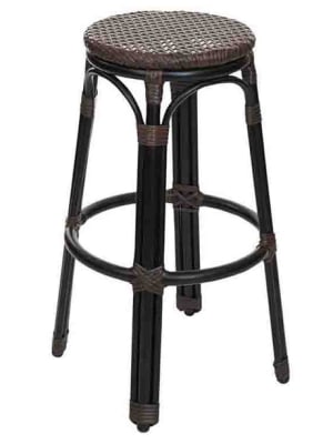 Outdoor Wicker Java Weave Bar Stool