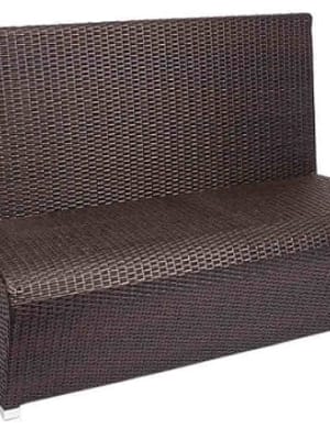 Outdoor Wicker High Back Dining Booth Java