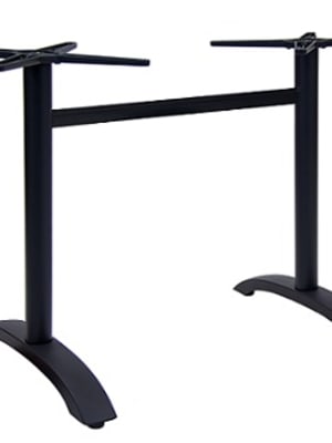Rectangle Double Column Black Aluminum Base