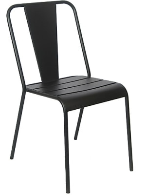 Black Outdoor Metal Restaurant Chair