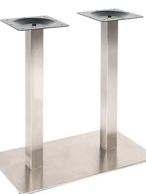 Rectangle Stainless Steel Restaurant Table Bases: Outdoor  Use