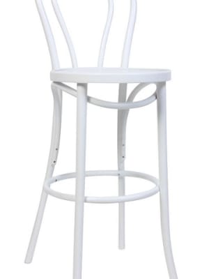 White Bent Wood Hair Pin Bar Stool