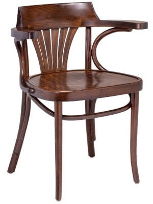 Classic Bent Wood Fan Back Dining Arm Chair