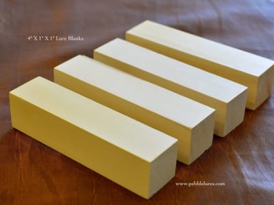 4"x1"x1" precut Wooden Fishing Lure blanks