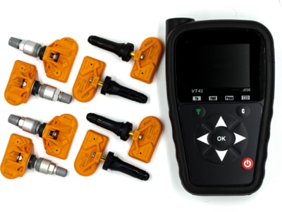ATEQ DT47 + BLE / Huf - FULLY UNLOCKED OBD TPMS Diagnostic Tool w/ 8 Sensor dual band rubber/metal valves