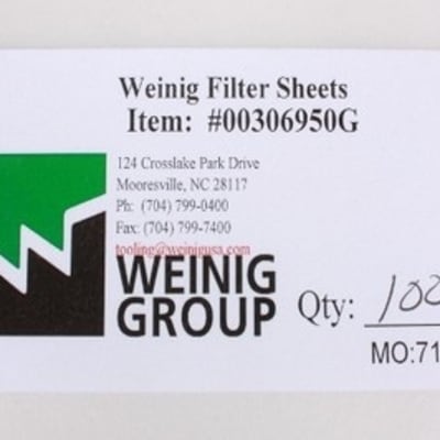 Rondamat Filter Sheets  "Original Style"