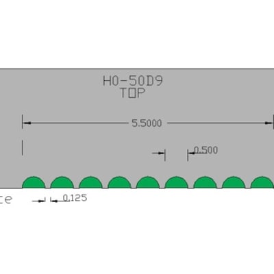 Half Round  H0-50D9