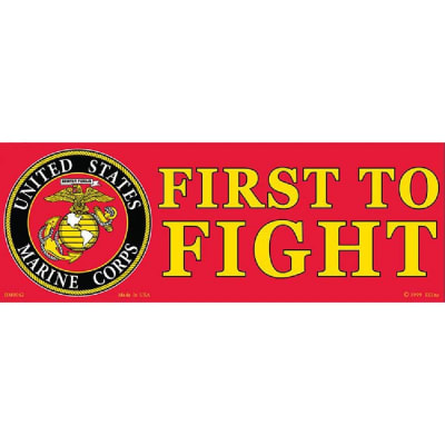 U.S. Marines First To Fight Bumper Sticker BM0062