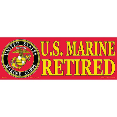 U.S. Marines RETIRED Bumper Sticker BM0065