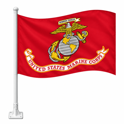 U.S.M.C. with Globe and Anchor Car Flag F9705
