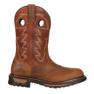 Rocky Original Ride Branson Roper 11 Inch Round Toe Waterproof Saddle Western Boot FQ0002775