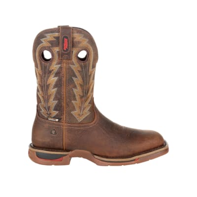 Rocky Long Range 11 Inch Square Toe Waterproof Pull On Slip Resistant Western Boot RKW0278