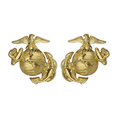 US Marine Enlisted Collar Device Set MC-250
